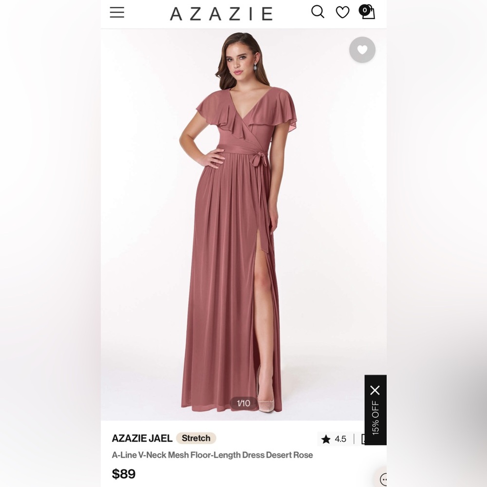 Azazie Jael Desert Rose Bridesmaid Dress